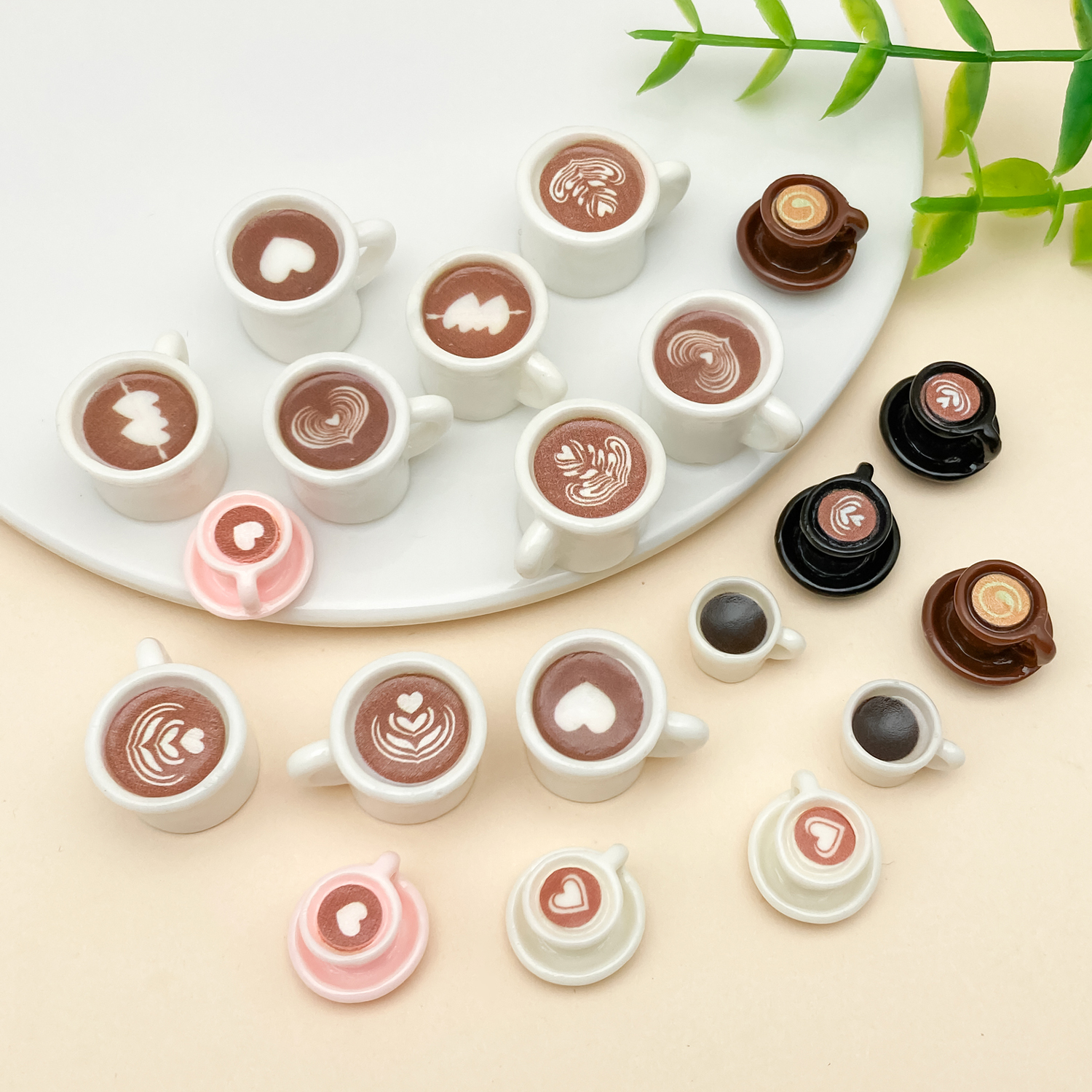10/20pcs/lot Cute Latte Art Co – Resin Art Necklace Bewertung und Preis