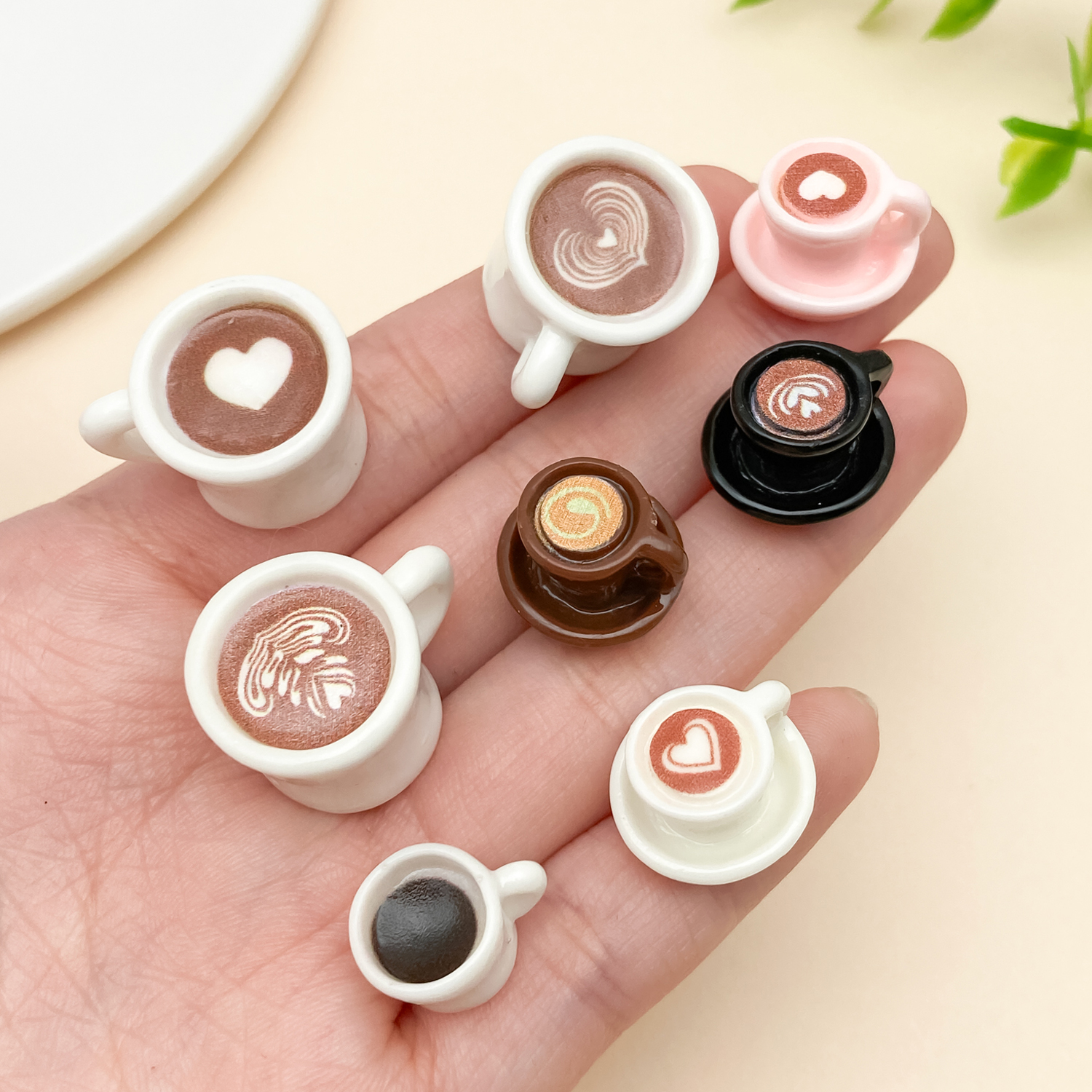 10/20pcs/lot Cute Latte Art Co – Resin Art Necklace Bewertung und Preis