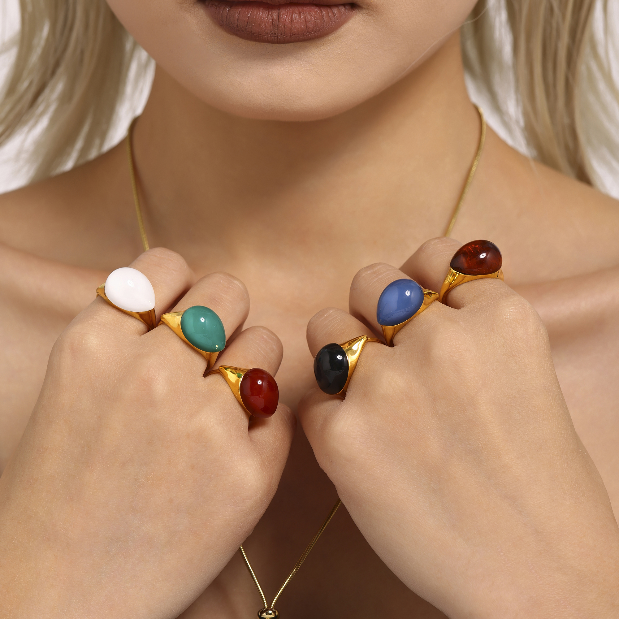 New Multi-color Resin Water Dr – Resin Art Necklace Bewertung und Preis