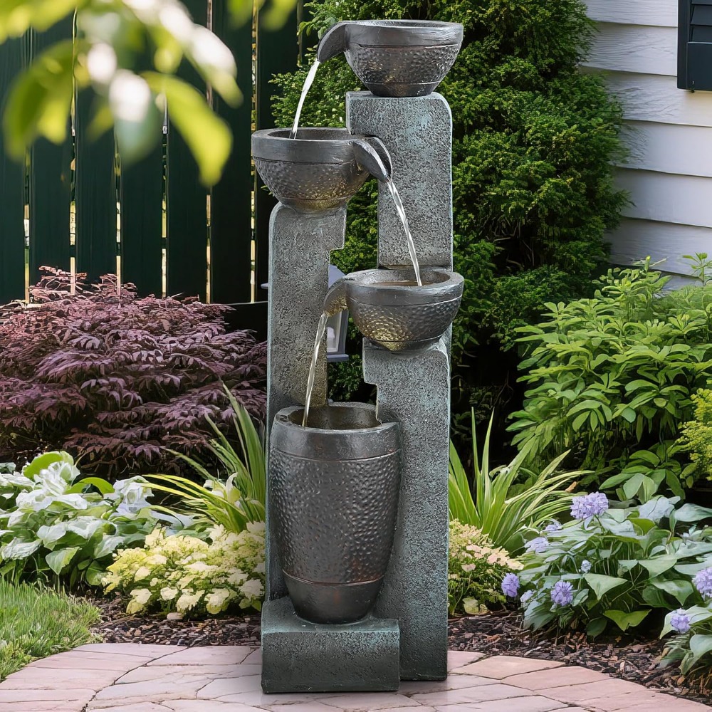 40''H 4-Tier Outdoor Garden Wa – Resin Art And Decor Bewertung und Preis