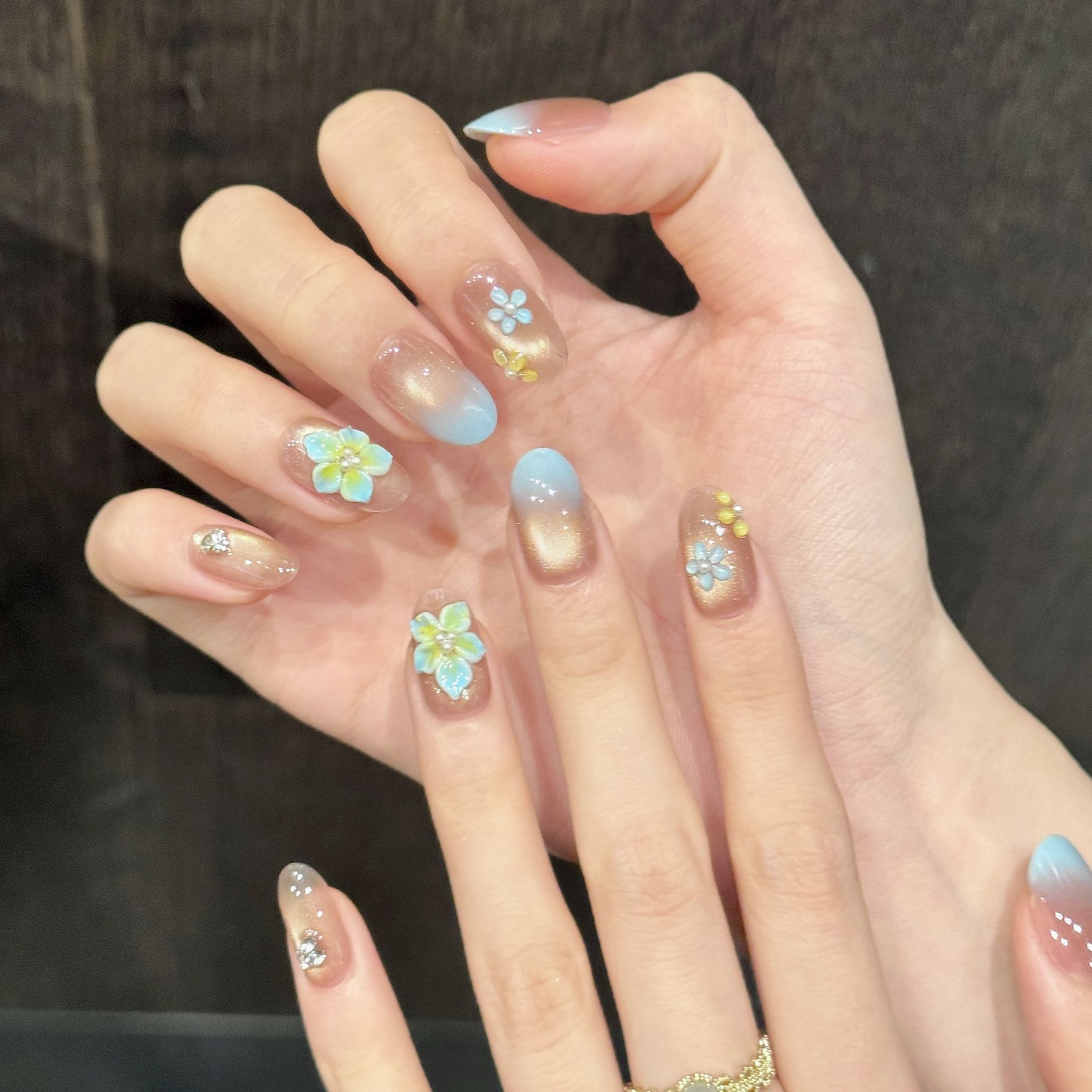 10pcs Pure Hand Pressed Short  – Resin Art With Flowers Bewertung und Preis