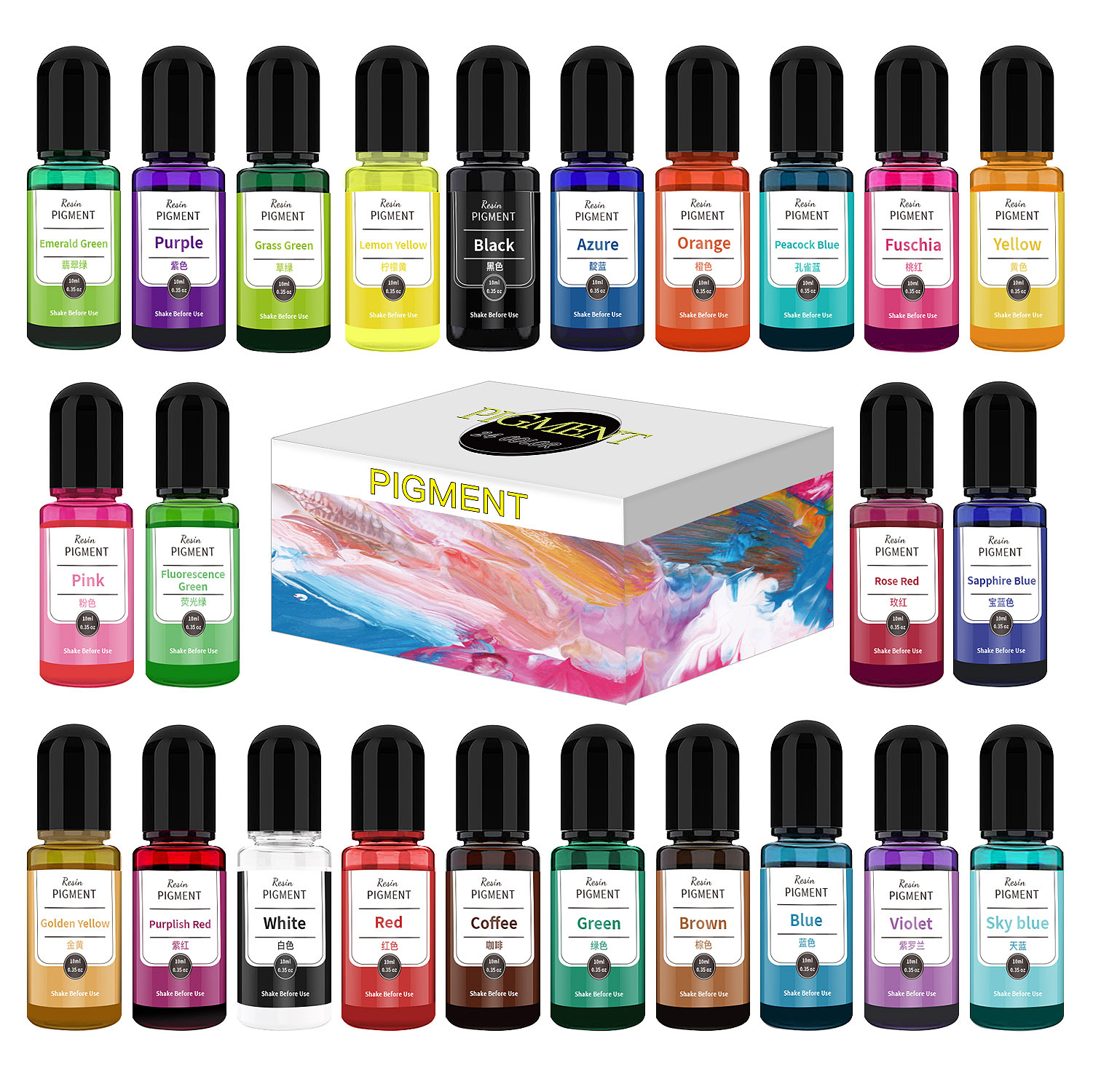 24 Color Art Ink Alcohol Resin – Resin Dye Opaque Bewertung und Preis
