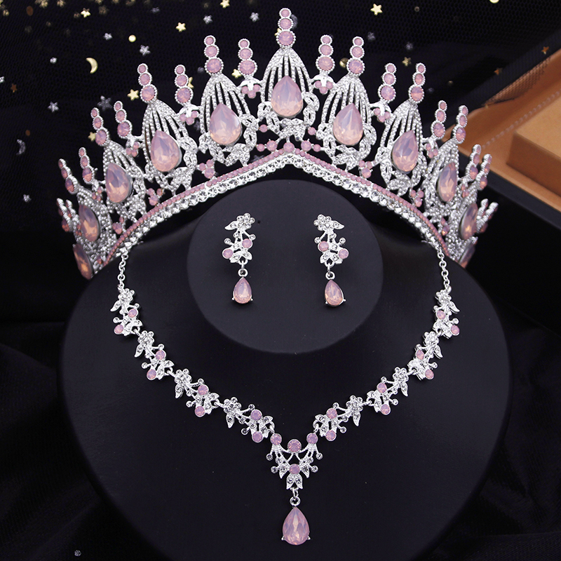 Blue Crown Bridal Jewelry Sets – Resin Art Necklace Bewertung und Preis